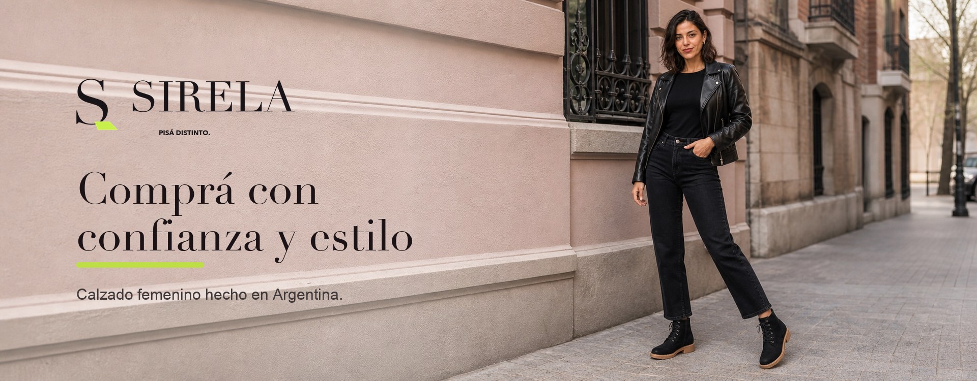 Modelo SIRELA con calzado femenino de moda
